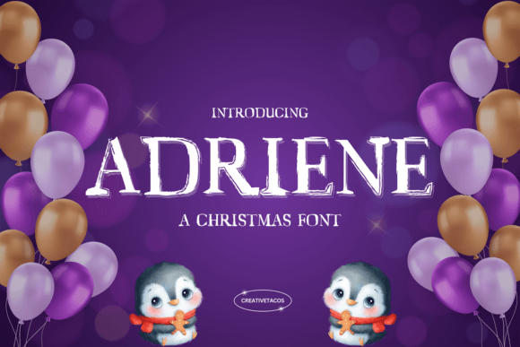 Adriene: A Festive Display Font for Holiday Branding Projects
