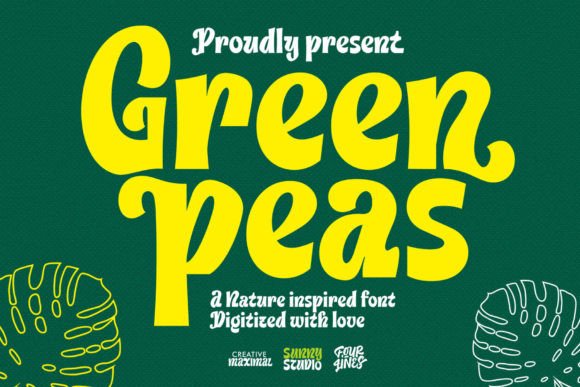 Green Peas: A Whimsical Display Typeface for Handmade Creators