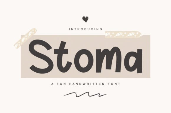 Stoma Typeface: A Sweet Handwritten Display Font for Real Branding
