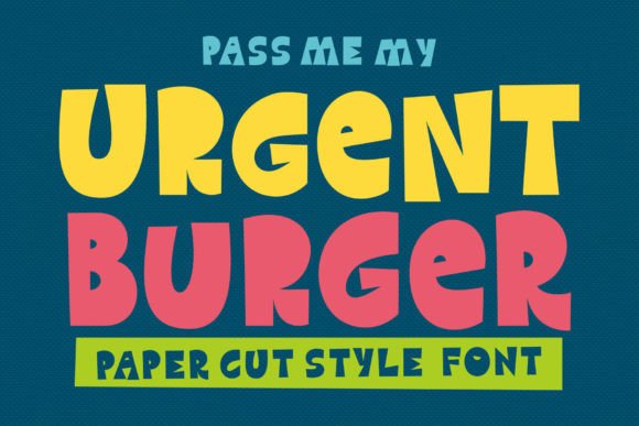 Urgent Burger: A Paper Cut Display Font for Bold Branding